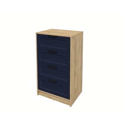 Kомод Тренд КТ-К60 (Дуб золотой ЛДСП/ Индиго ЛМДФ) Ш600 В1020 Г451